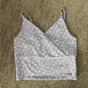 Hollister Lavender Floral Crop Top